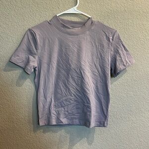 gray/purple Zara short sleeve top. Size Large.